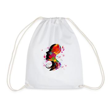 I am a woman - Drawstring Bag - white - Front