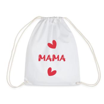 MAMMA. SCHÖNEN MUTTERTAG. MAMA. MUTTERTAG. - Turnbeutel - Weiß - Vorne
