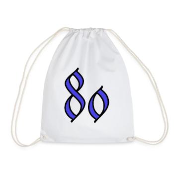 80. 80 YEARS. 80th ANNIVERSARY. 80 YEARS ANNIVERSARY. - Drawstring Bag - white - Front