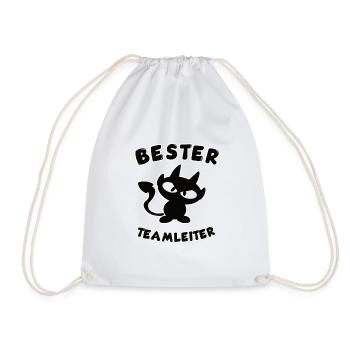 cooles bester Teamleiter Design - Turnbeutel - Weiß - Vorne