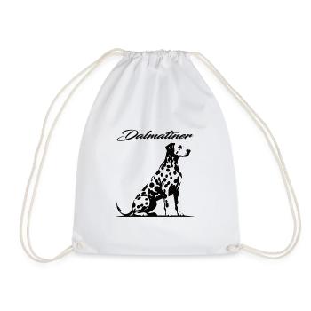 Dalmatien noble – Charme élégant à pois - Sac de sport léger - blanc - Devant