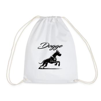 Proud of my Great Dane – Majestic, faithful, gentle - Drawstring Bag - white - Front