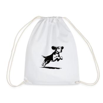 Design mignon de beagle - pour les vrais fans de chiens - Sac de sport léger - blanc - Devant