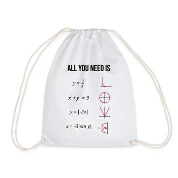 Mathe. Mathelehrer. Mathematiker. Geschenk - Drawstring Bag - white - Front