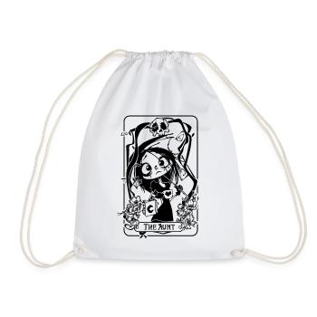 The Aunt Funny Gothic Tarot Cards - Drawstring Bag - white - Front