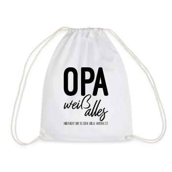 Opa - Turnbeutel - Weiß - Vorne