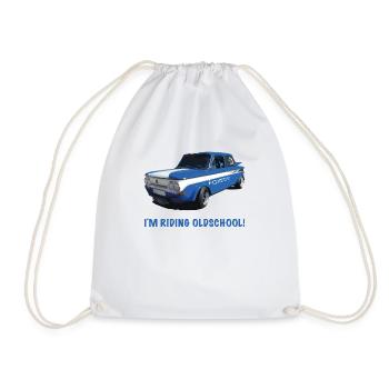 I ́m Riding Oldschool 2 - Drawstring Bag - white - Front