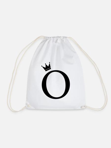 O-Monogram Crown - Drawstring Bag - white
