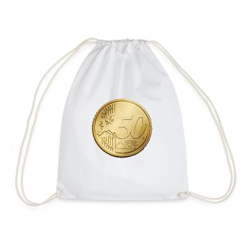 50 Euro Cent - Turnbeutel - Weiß - Vorne