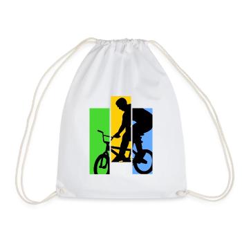 Bike Freestyle - Drawstring Bag - white - Front