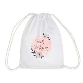 Beste Mama pastell vintage Geschenk Muttertag - Turnbeutel - Weiß - Vorne