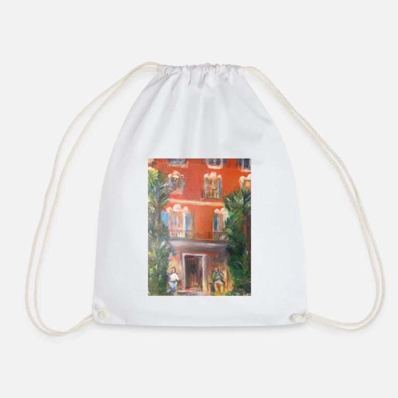 Summer Villa - Drawstring Bag - white