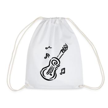 Musique de guitare - Sac de sport léger - blanc - Devant