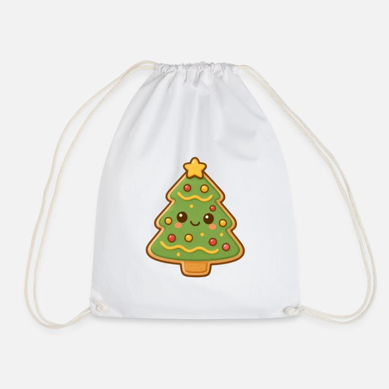 Weihnachtsbaum Keks - Turnbeutel - Weiß