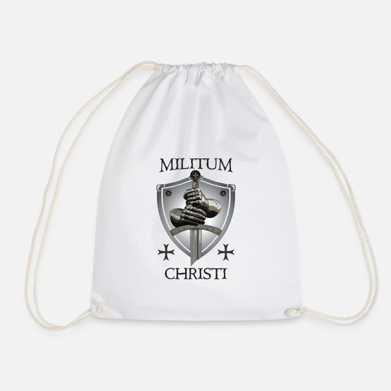 Templer + Militum Christi - Turnbeutel - Weiß