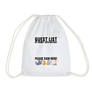 Grumpy Birthday - Drawstring Bag - white - Front