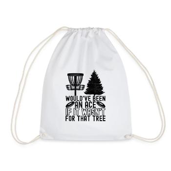 Disc Golf Disc Golfer - Drawstring Bag - white - Front