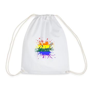 Pride Kleks LGBTQ - Turnbeutel - Weiß - Vorne