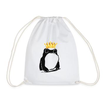 Prince Grenouille, Grenouille, Couronne, bande dessinée - Sac de sport léger - blanc - Devant