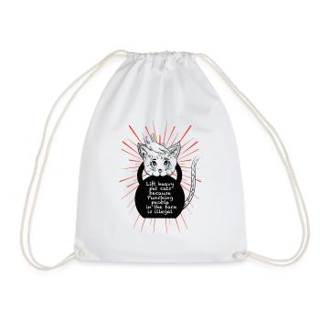 Pet Heavy Kettlebell Cat - Turnbeutel - Weiß - Vorne