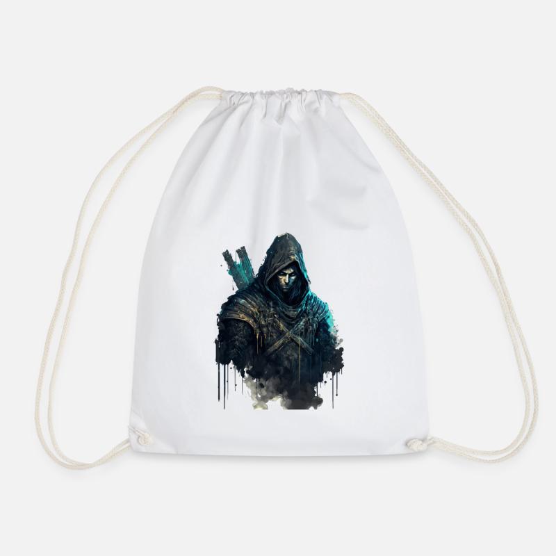 Assassin à l’aquarelle II - Sac de sport léger - blanc