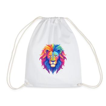Bride Lion - Drawstring Bag - white - Front