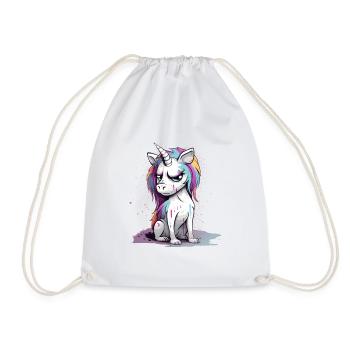Licorne grincheuse - Sac de sport léger - blanc - Devant