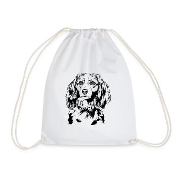 KOOIKERHONDJE Kooiker Dogs Dog Hunting Dog Wilsigns - Drawstring Bag - white - Front