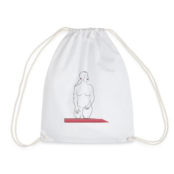 Silhouette féminine - Sac de sport léger - blanc - Devant