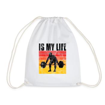 Bodybuilding is my life Bodybuilder GYM Kraftsport - Turnbeutel - Weiß - Vorne