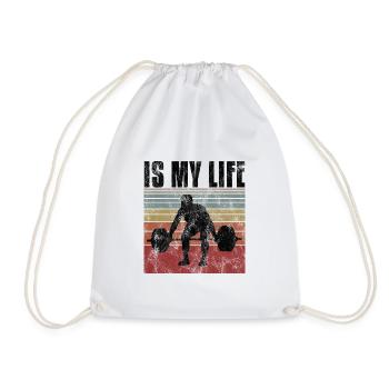 Bodybuilding is my life Bodybuilder GYM Kraftsport - Turnbeutel - Weiß - Vorne