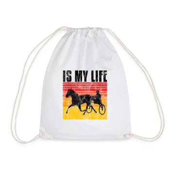 Ma vie est-elle Trabreiter Trabrennen Trabreiten Retro - Sac de sport léger - blanc - Devant