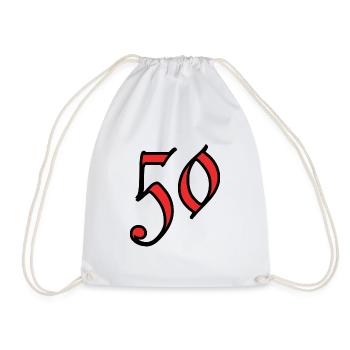 50. 50 JAHRE. 50-JÄHRIGES JUBILÄUM. 50-JÄHRIGES JUBILÄUM. - Turnbeutel - Weiß - Vorne