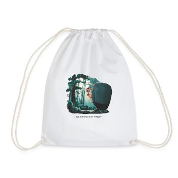 Bouldering is My Therapy – Climbing in Nature - Drawstring Bag - white - Front