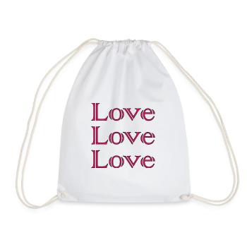 LOVE,JUST MARRIED,VIVE LES MARIES,EVJF,COUPLE - Drawstring Bag - white - Front
