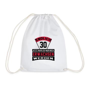 geburtstag_30 - Drawstring Bag - white - Front
