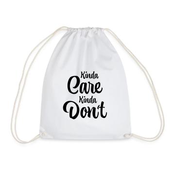 Kinda care - kinda don't - Turnbeutel - Weiß - Vorne