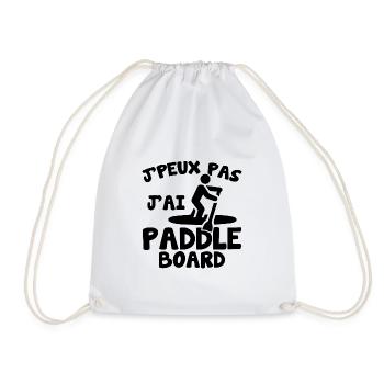 J peux pas j ai paddle board humour cadeau - Sac de sport léger - blanc - Devant