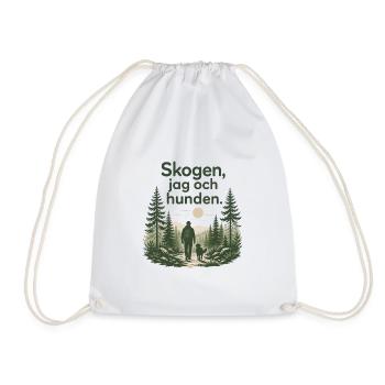 La Forêt, Moi et mon Chien - Style Suédois - Sac de sport léger - blanc - Devant
