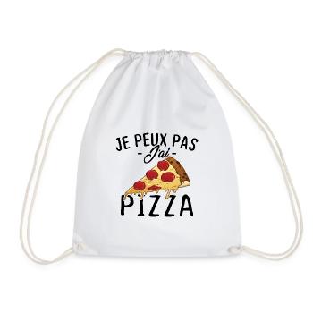 Je peux pas j'ai pizza - Sac de sport léger - blanc - Devant