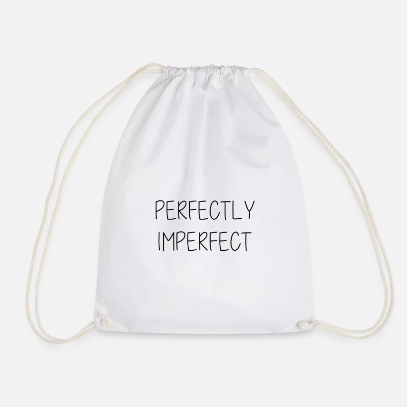 perfectly imperfect Geschenk Idee - Turnbeutel - Weiß