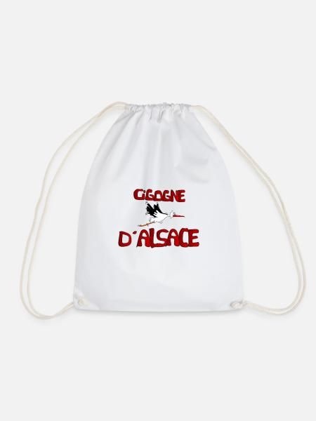 Cigogne d Alsace - Sac de sport léger - blanc