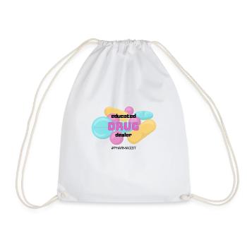 PHARMACIST Educated Drug Dealer - Drawstring Bag - white - Front