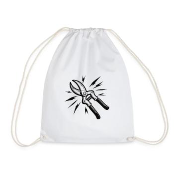 Conception de ciseaux de jardin cool pour le jardinier - Sac de sport léger - blanc - Devant