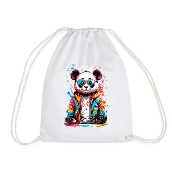 Cool Panda - Drawstring Bag - white - Front