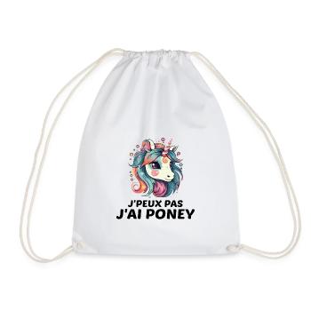Ich kann nicht, ich habe ein Pony - Turnbeutel - Weiß - Vorne