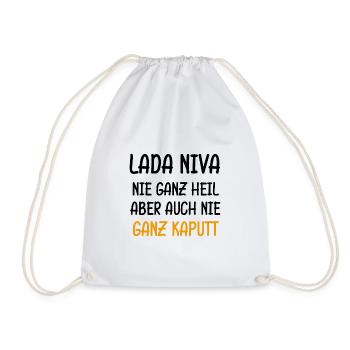 Lada Niva 4x4 Russin 2121 - Turnbeutel - Weiß - Vorne