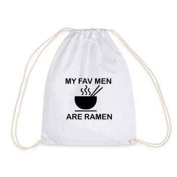 RAMEN My fav men lustiger Spruch - Sac de sport léger - blanc - Devant