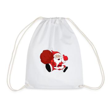 Santa Claus - Drawstring Bag - white - Front