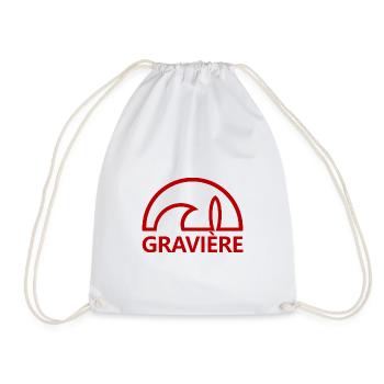 Gravière soleil planche de surf rouge minimaliste - Sac de sport léger - blanc - Devant